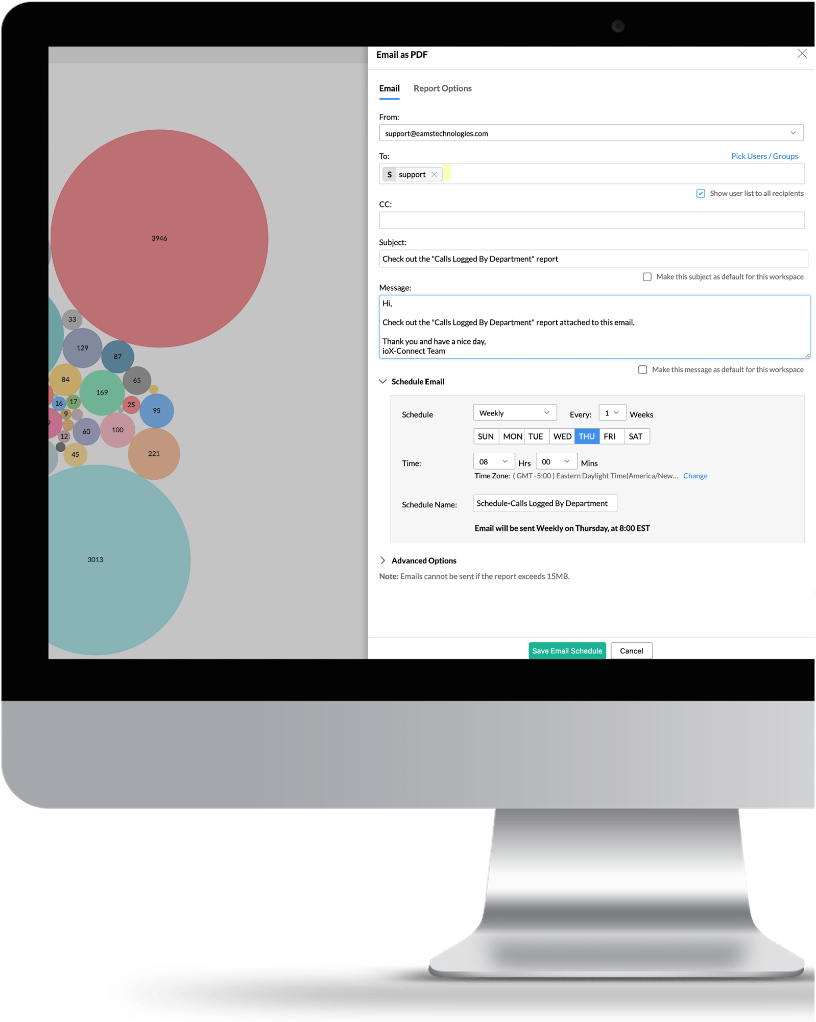 CMMS Analytics - Automatically schedule maintenance reports