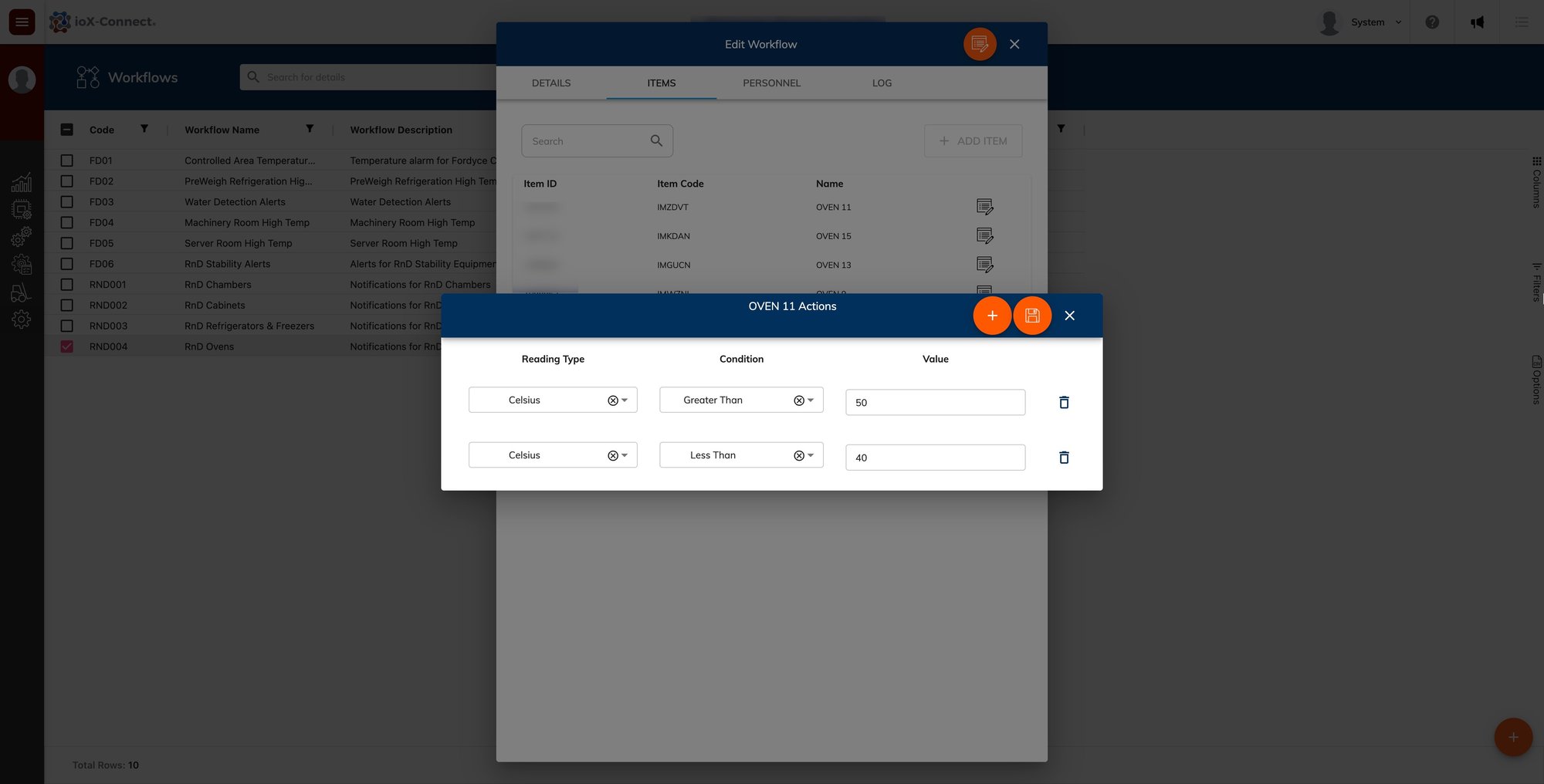 CMMS with IoT Workflow and Conditional Alerts