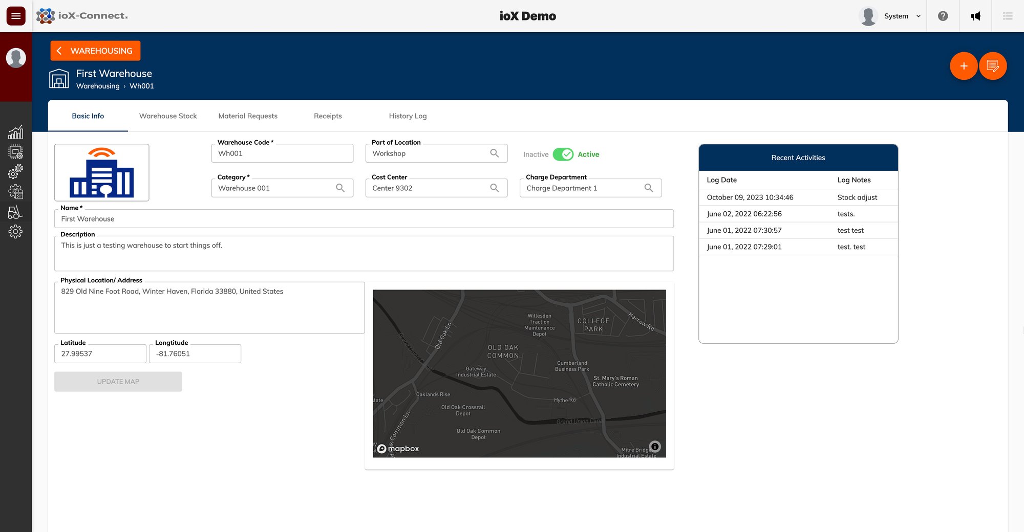 CMMS for Warehouse Management