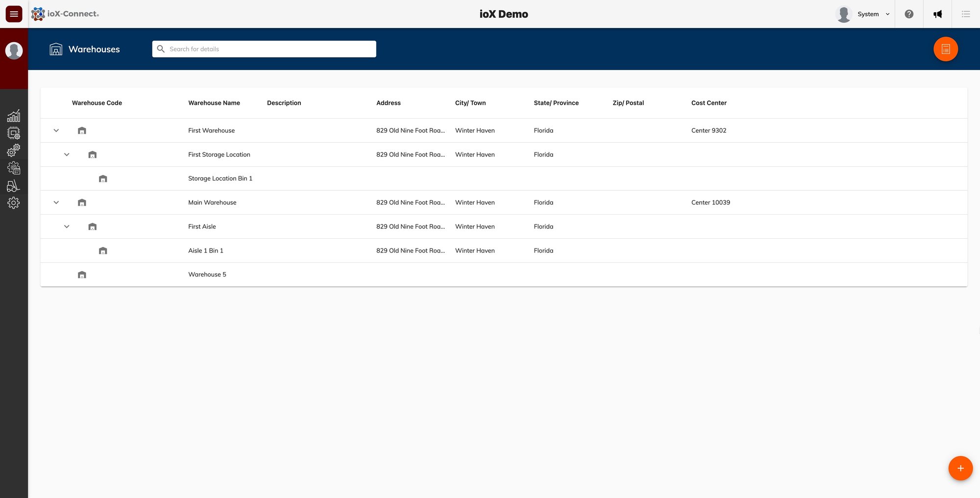 CMMS Warehouse Multi-location